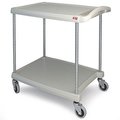 Intermetro Metro myCart, 2-Shelf Utility Cart with Chrome-Plated Posts, Green, 28x23 Shelves MY2030-24G